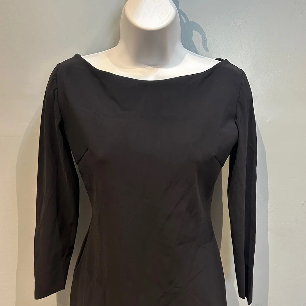 Chiara Boni La Petite Robe Tegan Black Backless Gown XS FLAWED